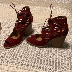 Charlotte Russe Burgundy Heels